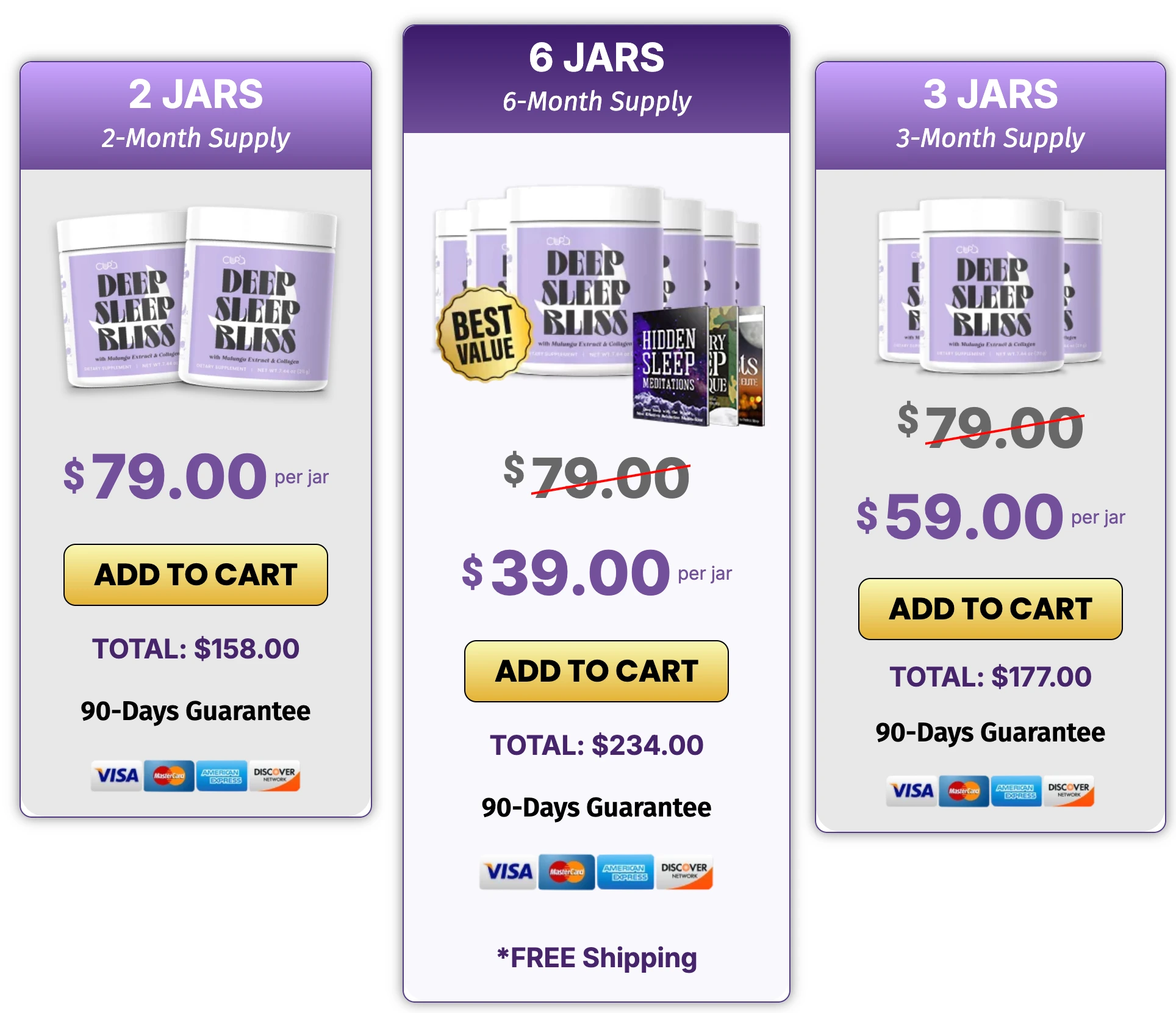 deepsleep bliss pricing